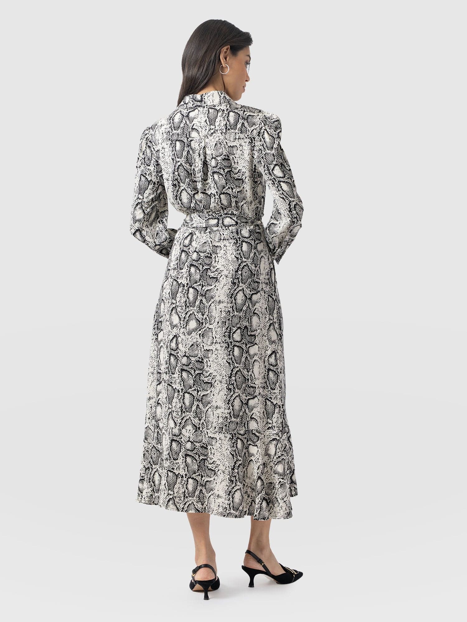 Jacqueline Shirt Dress Cream Snake - Women's Dresses | Saint + Sofia® EU